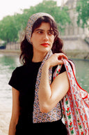 Foulard à nouer Losange en fleurs