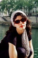Foulard à nouer Losange en fleurs