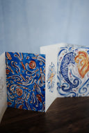 Tendre journée . 7 cartes postales en accordéon