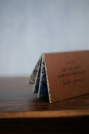 Tendre journée . 7 cartes postales en accordéon